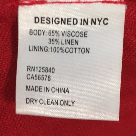 FIFTH & MODE / red LINEN O- RING CUTOUT maxi DRESS 2 - Picture 4 of 7